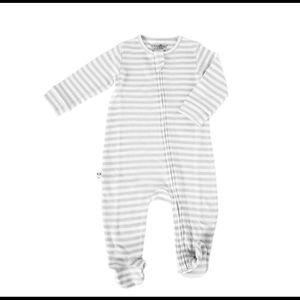 Woolino Footie Pajamas, merino wool, gray